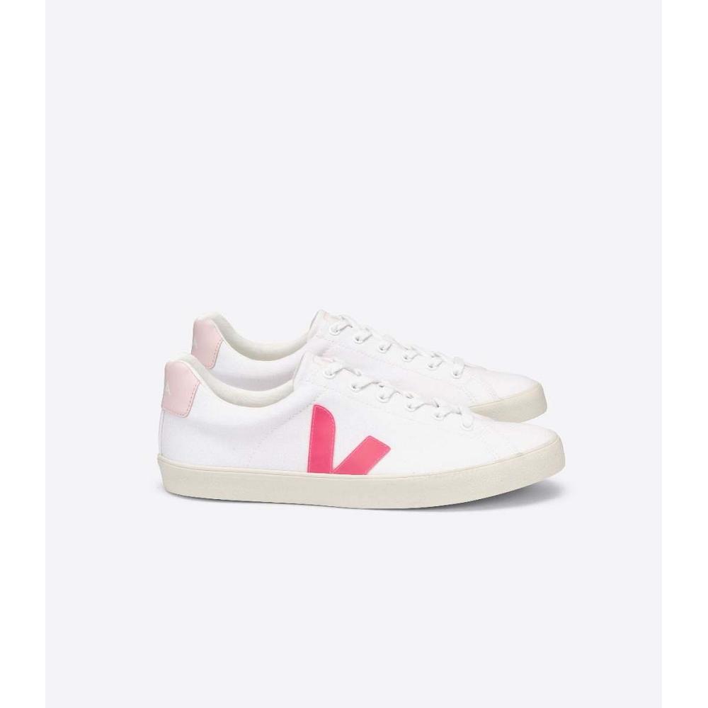 Veja ESPLAR SE CANVAS Tenisky Damske White/Pink | SK 608EBC